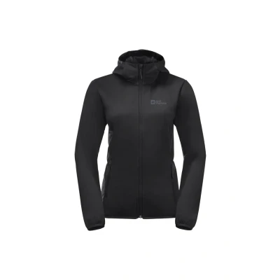 Image of Jack Wolfskin Windhain Soft shell jacket, Women&#039;s, Size: Large, Black