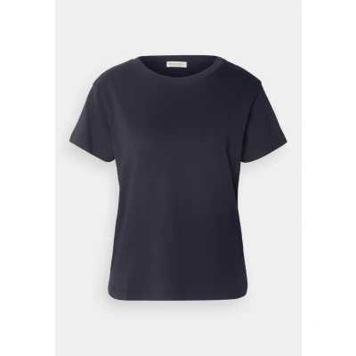 Image of Marc O&#039;Polo Short Sleeve Round NECK LOGO AT BACK Basic Tshirt, Women&#039;s, Size: Small, Manic midnight