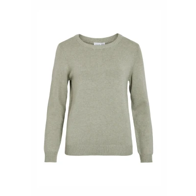 Image of VILA RIL O NECK L/S NOOS Jumper, Women&#039;s, Size: Small, Oil green