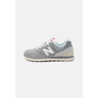 Image of New Balance U574 Unisex Trainers, Size: 4, Slate grey Leather and textile