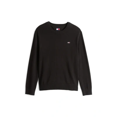 Image of Tommy Jeans SLIM Essential Light Sweater Jumper, Men&#039;s, Size: 52, Black