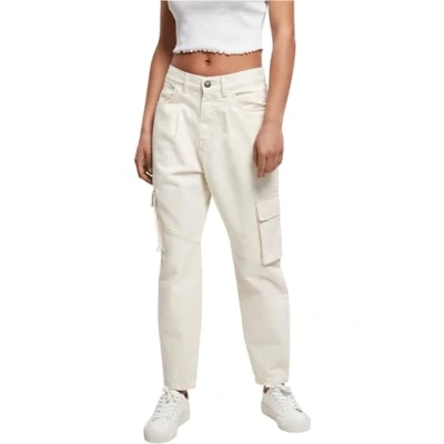 Image of Urban Classics Ladies Ballon FIT Cargo Twill Pants trousers, Women&#039;s, Size: 30, Whitesand