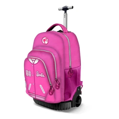 Image of Karactermania Barbie Varsity FAN GTS Trolley Backpack, Pink, 32 x 47 cm, Capacity 39 L, One Size, Backpack