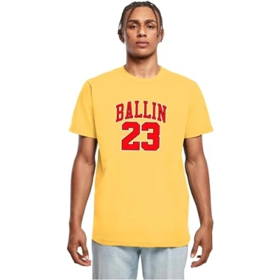 Image of Mister Tee Ballin 23 Print Tshirt, Men&#039;s, Size: Small, Taxi yellow
