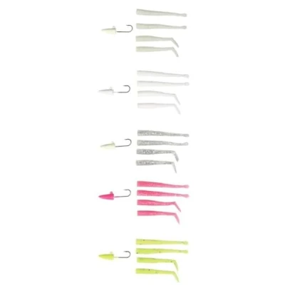Image of Savage Gear LRF Mini Sandeel Kit, 20 softbaits and 5 jigheads! Shad