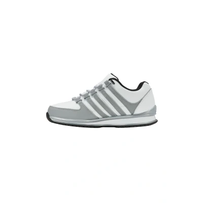 Image of K SWISS Trainers, Men&#039;s, Size: 8, White ultimate grey metallic silver shoes