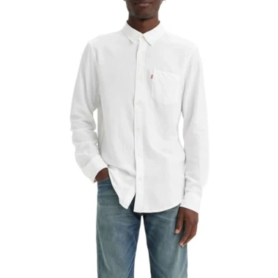 Image of Levi&#039;s Sunset Standard Shirt, Men&#039;s, Size: Medium, Bright white plus