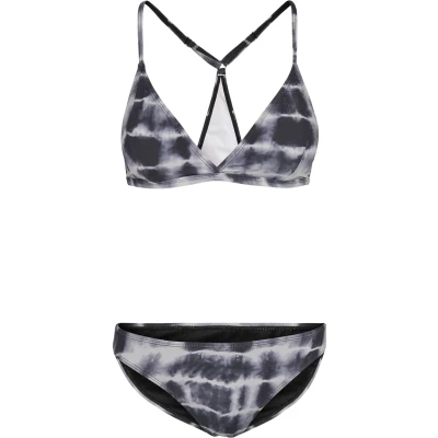 Image of Urban Classics Ladies TIE DYE Triangle BACK Bikini Bikini, Women&#039;s, Size: Large, Black/white