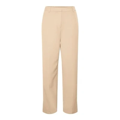 Image of YAS Likka WIDE Pants Trousers, Women&#039;s, Size: Small, Beige