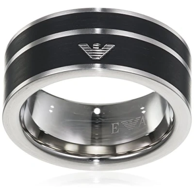 Image of Emporio Armani Ring silvercoloured, Men&#039;s, Size: U, Silver coloured