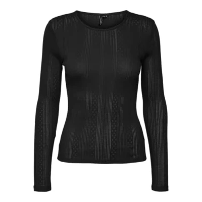 Image of VERO MODA Women&#039;s Vmlisa LS Top JRS Noos, black, S