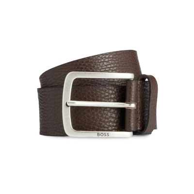 Image of BOSS THER FLAG Belt, Men&#039;s, Size: 38, Dark brown