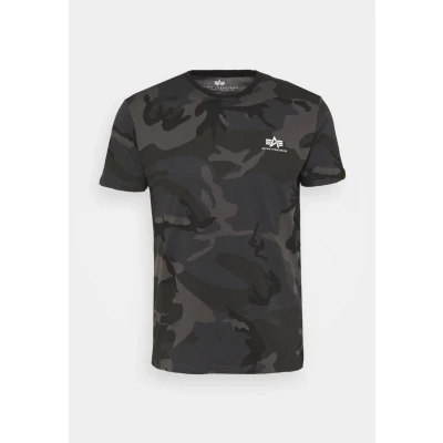 Image of ALPHA INDUSTRIES Backprint T Camo Shirt for Men, Black Camo, 3XL