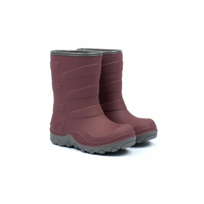 Image of mikk line Thermal Wellies for kids, Size: 2, Rose brown shoes