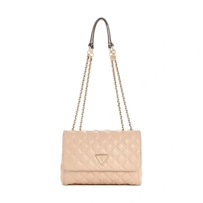 Image of Guess Giully Convertible Across body bag, Women&#039;s, Size: One Size, Light beige