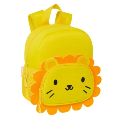 Image of Safta Lion Neoprene Backpack, Children&#039;s Ideal for Children of Different Ages, Comfortable and Versatile, 20 x 9 25 cm, Lemon Tree, M, Casual, Casual