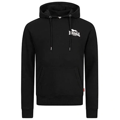 Image of Lonsdale Schmale Passform Claughton Hoodie, Men&#039;s, Size: Medium, Black