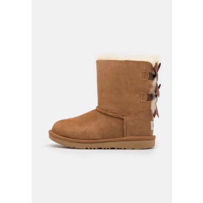 Image of UGG Girls T Bailey Bow Ii Ankle Boot, Chestnut, 12 UK Child