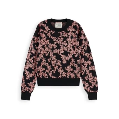 Image of Scotch &amp; Soda Relaxed Jumper, Women&#039;s, Size: Large, Pink black