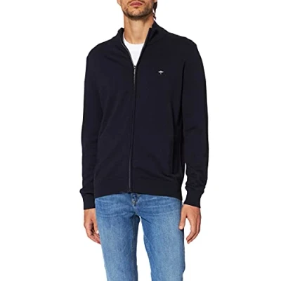 Image of Fynch Hatton Men&#039;s Cardigan Zip, Blue (Navy 690), L