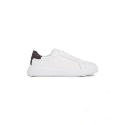 Image of Calvin Klein Mens Logo Sole Trainers, White Petroleum, 10 UK