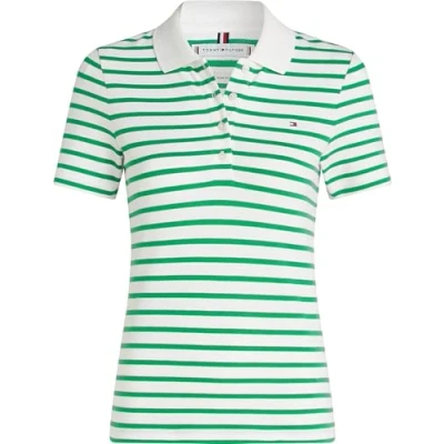 Image of Tommy Hilfiger Polo shirt Ecru/radiant green, Women&#039;s, Size: Medium, green