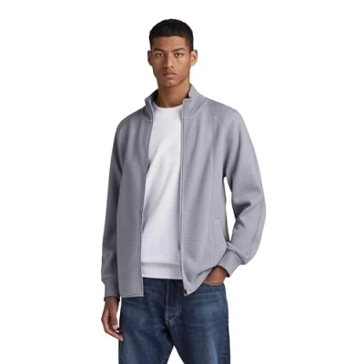 Image of G STAR Jirgi ZIP SLIM Cardigan, Men&#039;s, Size: Large, Dim grey