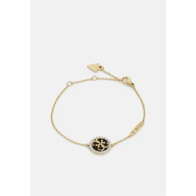 Image of Guess LIFE IN Bracelet Yelow goldcoloured/black, Women&#039;s, Size: Small, gold coloured/black