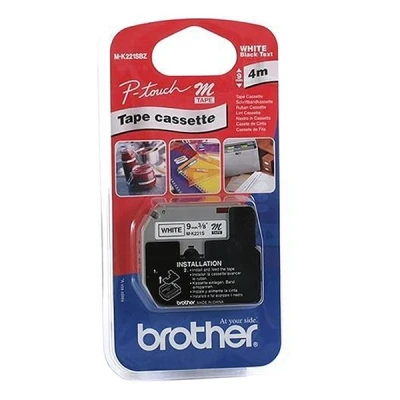 Image of P Touch M95 Brother M K221SBZ black on white non laminated tape, 9mm (original Brother)