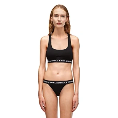Image of KARL LAGERFELD Logo Brazilian Brief, Black, S