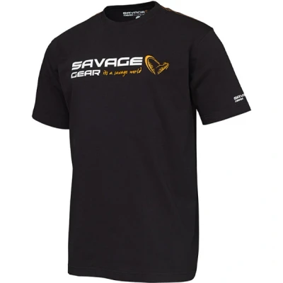 Image of Savage Gear Signature Logo t shirt Black Ink Size XL Fishing