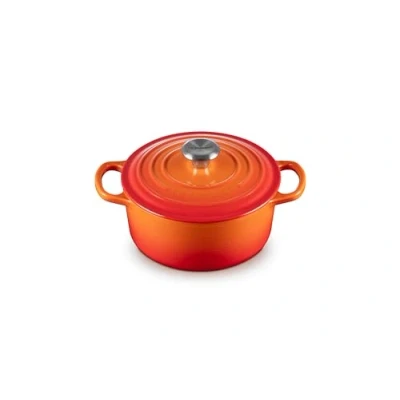 Image of Le Creuset Casserole Signature Orange red ø 18 cm / 1.8 liters Suitable for all Cooktops