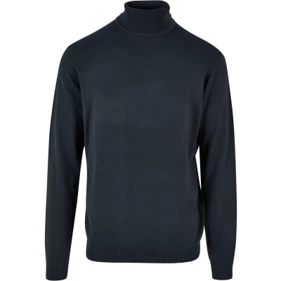 Image of Urban Classics Turtleneck Jumper, Men&#039;s, Size: Small, Navy