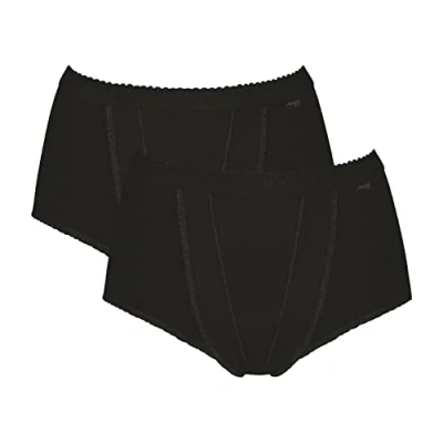 Image of Sloggi Women&#039;s Control Knickers (Pack of 2), Black, 22