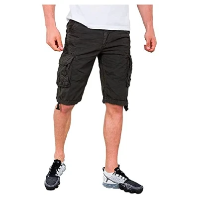 Image of Alpha Industries JET Shorts, Men&#039;s, Size: 30, Grey/black