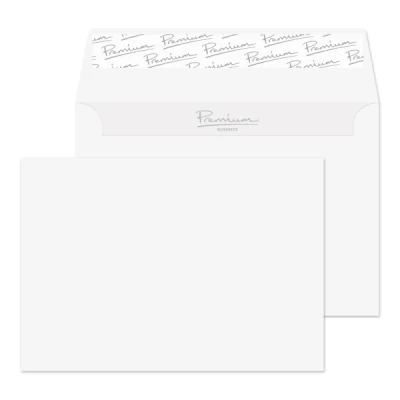 Image of Blake Business C6 114 x 162 mm 120 gsm Peel &amp; Seal Wallet Envelopes (21155) Ice White Wove Pack of 50