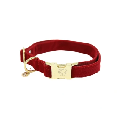 Image of Kentucky Dogwear Corduroy Dog Collar, Size: L, Colour: Black