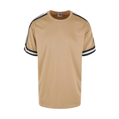 Image of Urban Classics Stripes TEE Print Tshirt, Men&#039;s, Size: Large, Unionbeige