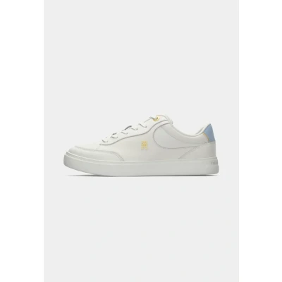 Image of Tommy Hilfiger Women&#039;s Essential Chic Court Sneaker Fw0fw08322, White, 3.5 UK