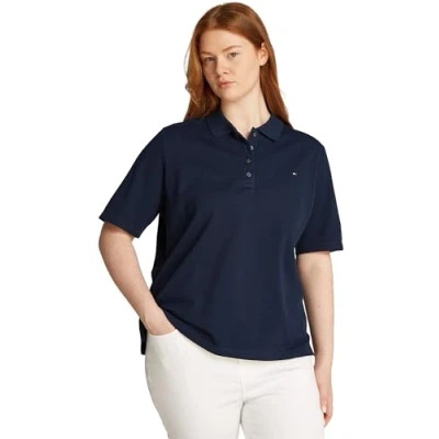 Image of Tommy Hilfiger Curve 1985 Polo shirt, Women&#039;s, Size: 18, Dark night navy