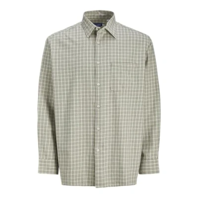 Image of Jack &amp; Jones Jorrobb Check Shirt, Men&#039;s, Size: XL, Moonbeam