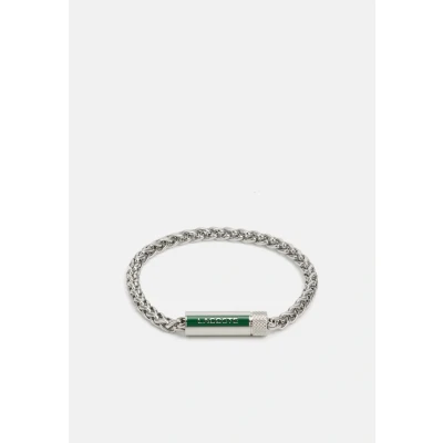 Image of Lacoste Spelt Bracelet silvercoloured, Men&#039;s, Size: One Size, Silver coloured