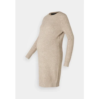 Image of Vero Moda Maternity Vmmdoffy O NECK Dress Shift dress, Women&#039;s, Size: XS, Sepia tint melange