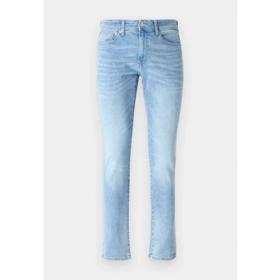 Image of Only &amp; Sons Men&#039;s Slim Fit Jeans Light Wash Low Rise 5 Pocket Zipper, Blue, 28W / 30L