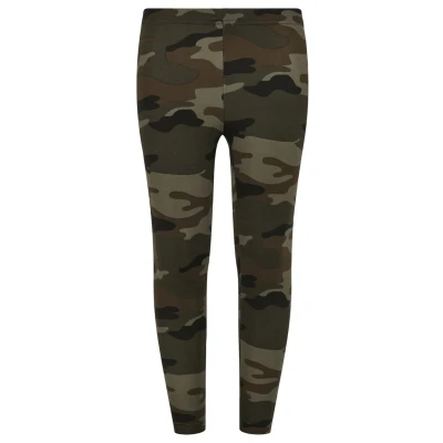 Image of Urban Classics CAMO Leggings Trousers for kids, Size: 7 8y, Wood camouflage