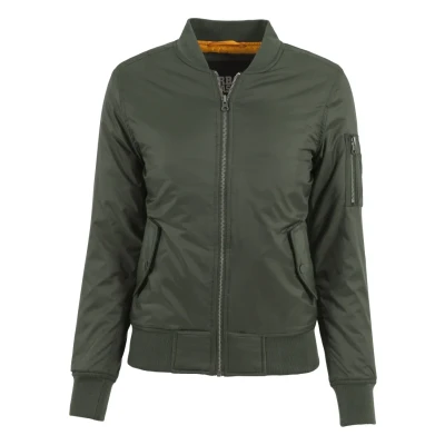 Image of Urban Classics Women&#039;s Ladies Basic Bomber Jacket, Green Grün (Olive 176), XS