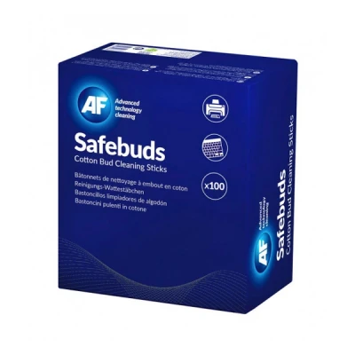 Image of AF Safebuds Cotton Bud Cleaning Stick 10 x 100 Resealable Bags of Safebuds, SBU000