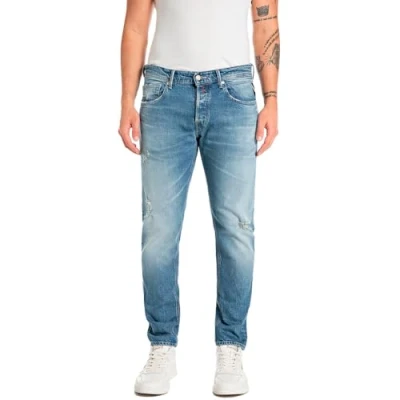 Image of Replay Willbi Pants Jeans Skinny Fit, Men&#039;s, Size: 32x32, Medium blue