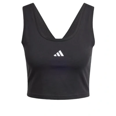 Image of adidas Sportswear Essentials Small LOGO Lifestyle Top, Women&#039;s, Size: Large, Black white