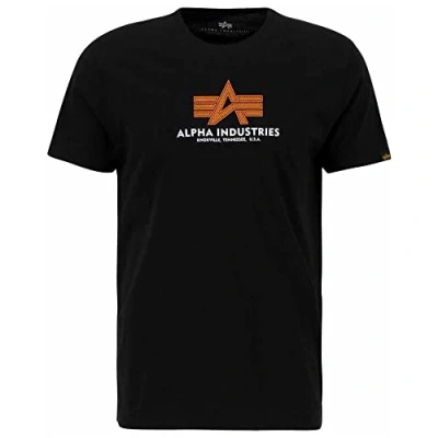 Image of Alpha Industries Print Tshirt, Men&#039;s, Size: 3XL, Black